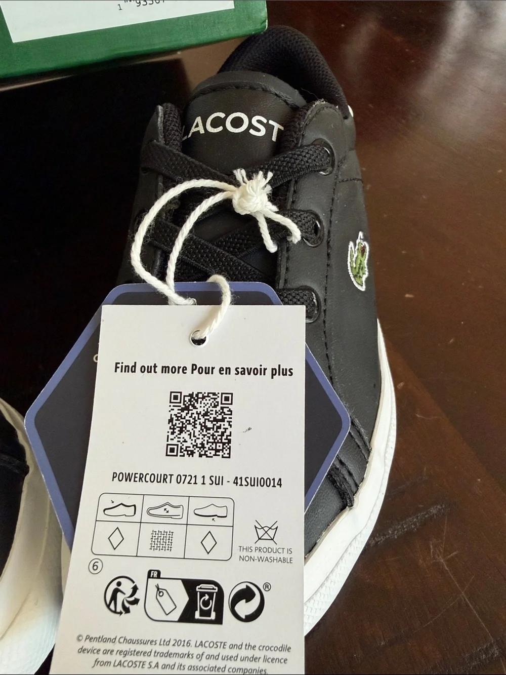 Lacoste Kids Black and White Low-Top Sneakers